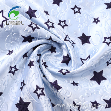 Emboss Rotary Print Polyester Satin Fabric